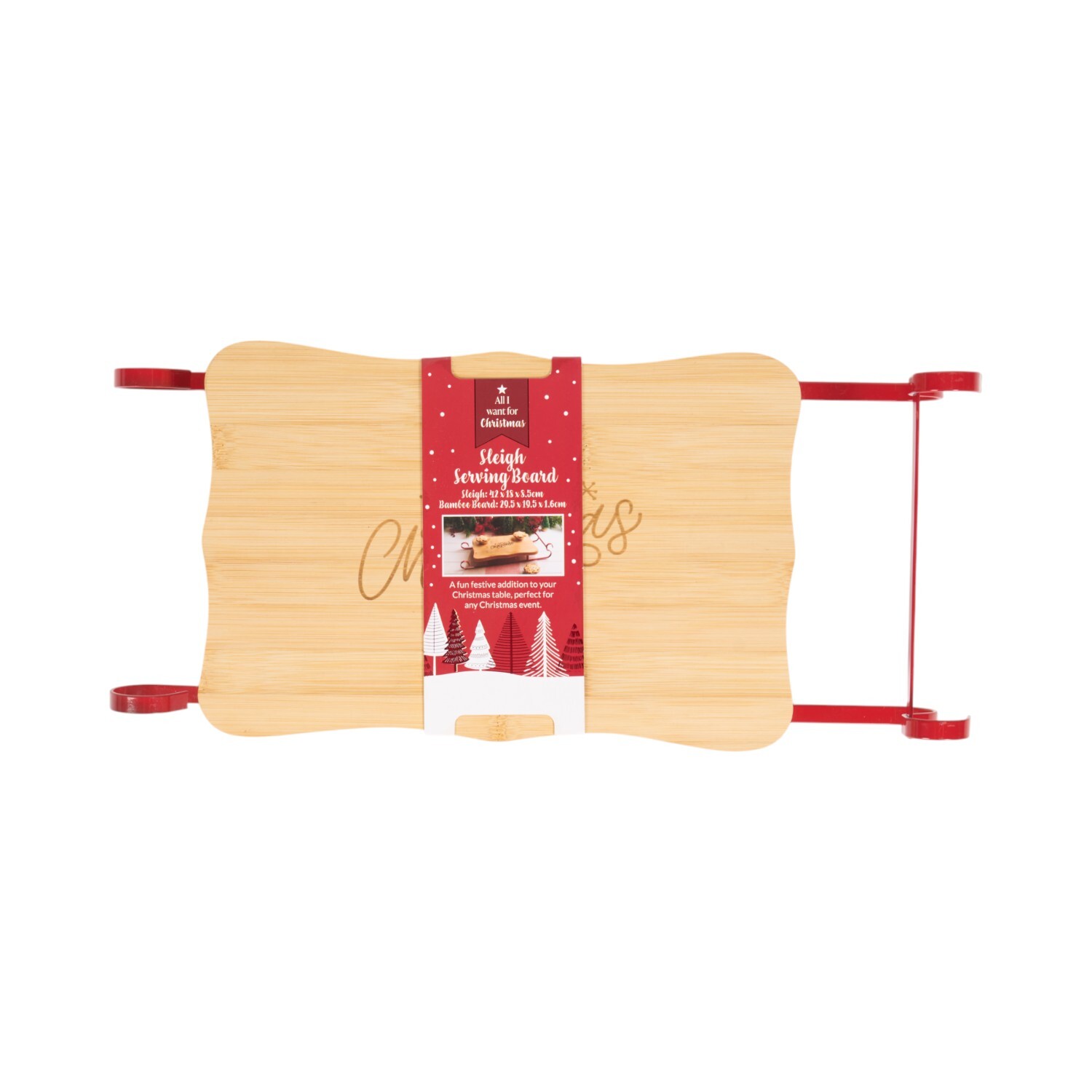 Sleigh Serving Board Natural Image 4