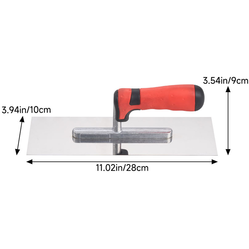 Living and Home Red Stainless Steel Concrete Trowel 28 x 10 x 9cm Image 8