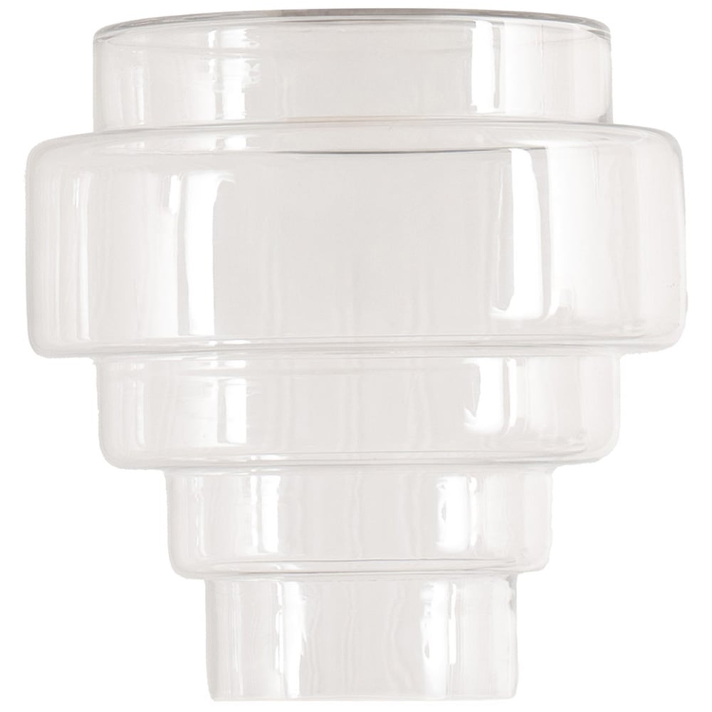 ValueLights Lane 5 Tier Clear Glass Layered Easy Fit Ceiling Pendant Lamp Shade Image 1