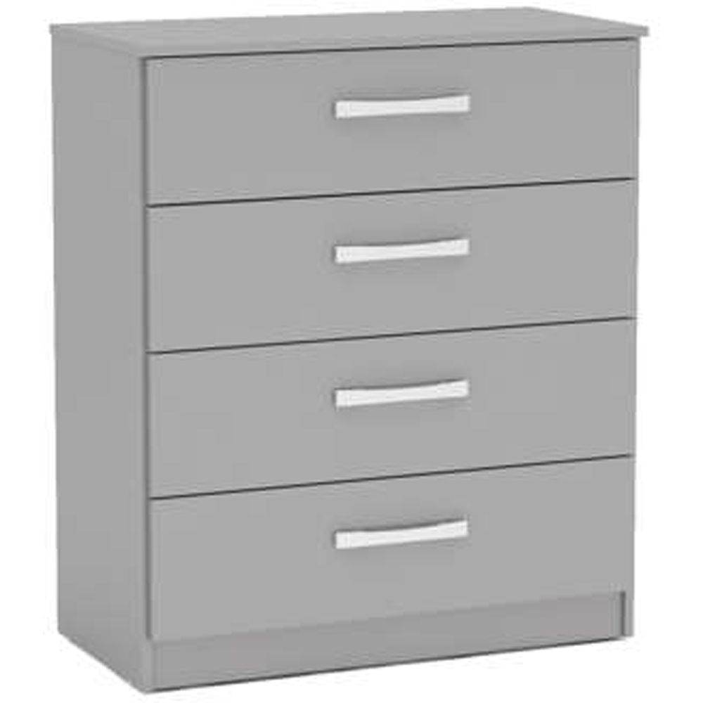Lynx 4 Drawer Grey Chest of Drawers Image 2