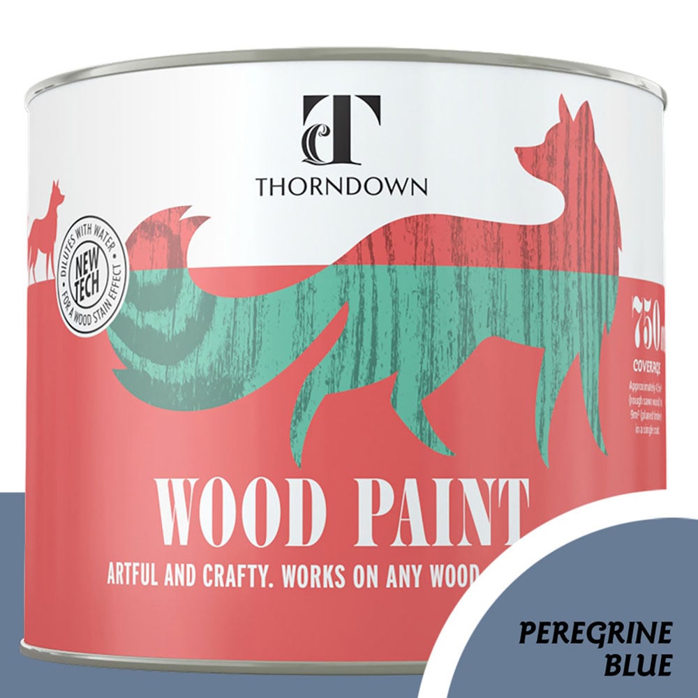 Thorndown Peregrine Blue Satin Wood Paint 750ml Image 4