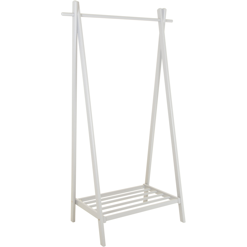 Charles Bentley White Clothes Rail 150cm Image 1