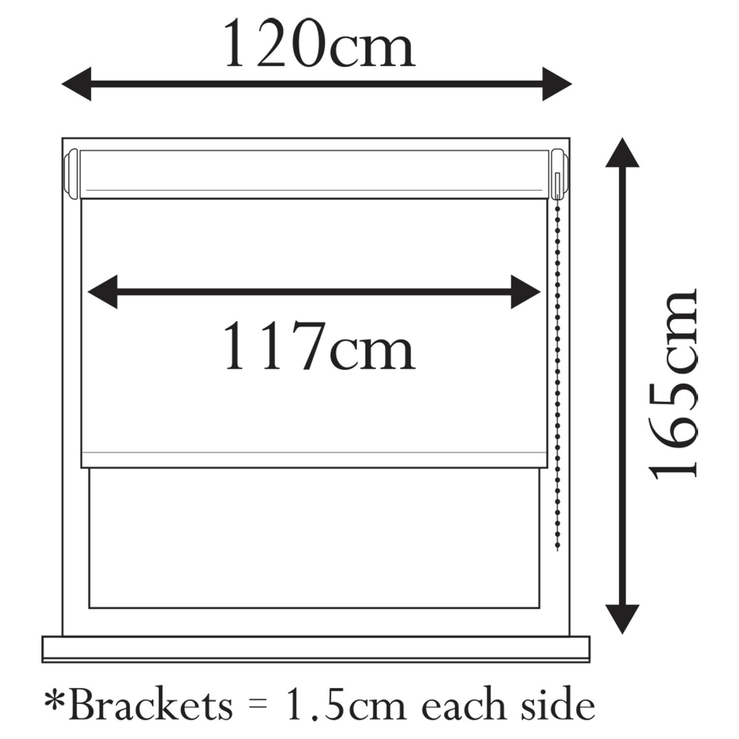 Plain Daylight Blind Dark Grey 120cm Image 3