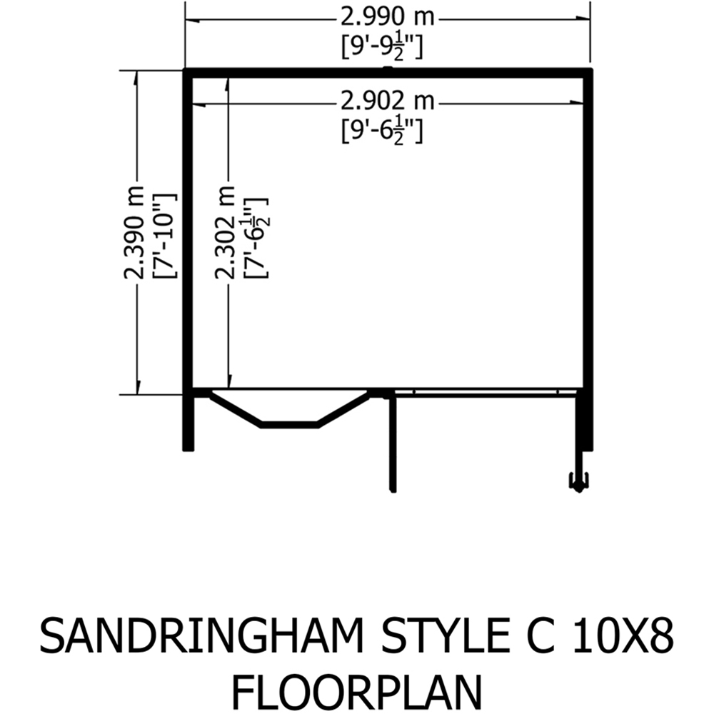 Shire Sandringham 10 x 8 Shiplap Style C Apex Shed Image 9