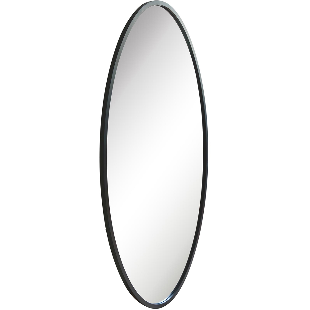 MirrorOutlet The Ovale Black Metal Oval Outdoor Garden Wall Mirror 180 x 100cm Image 3