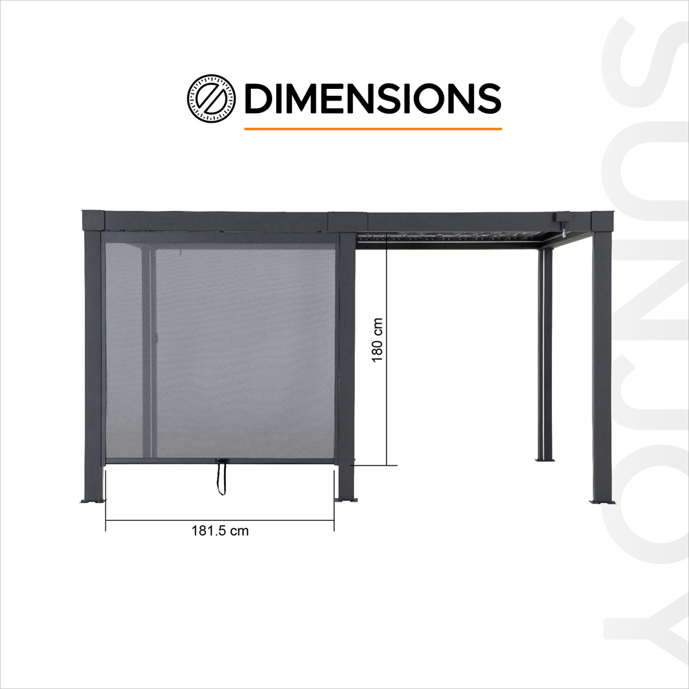 Sunjoy 2 x 3m Multi Gazebo Single Piece Rolling Screen Image 5