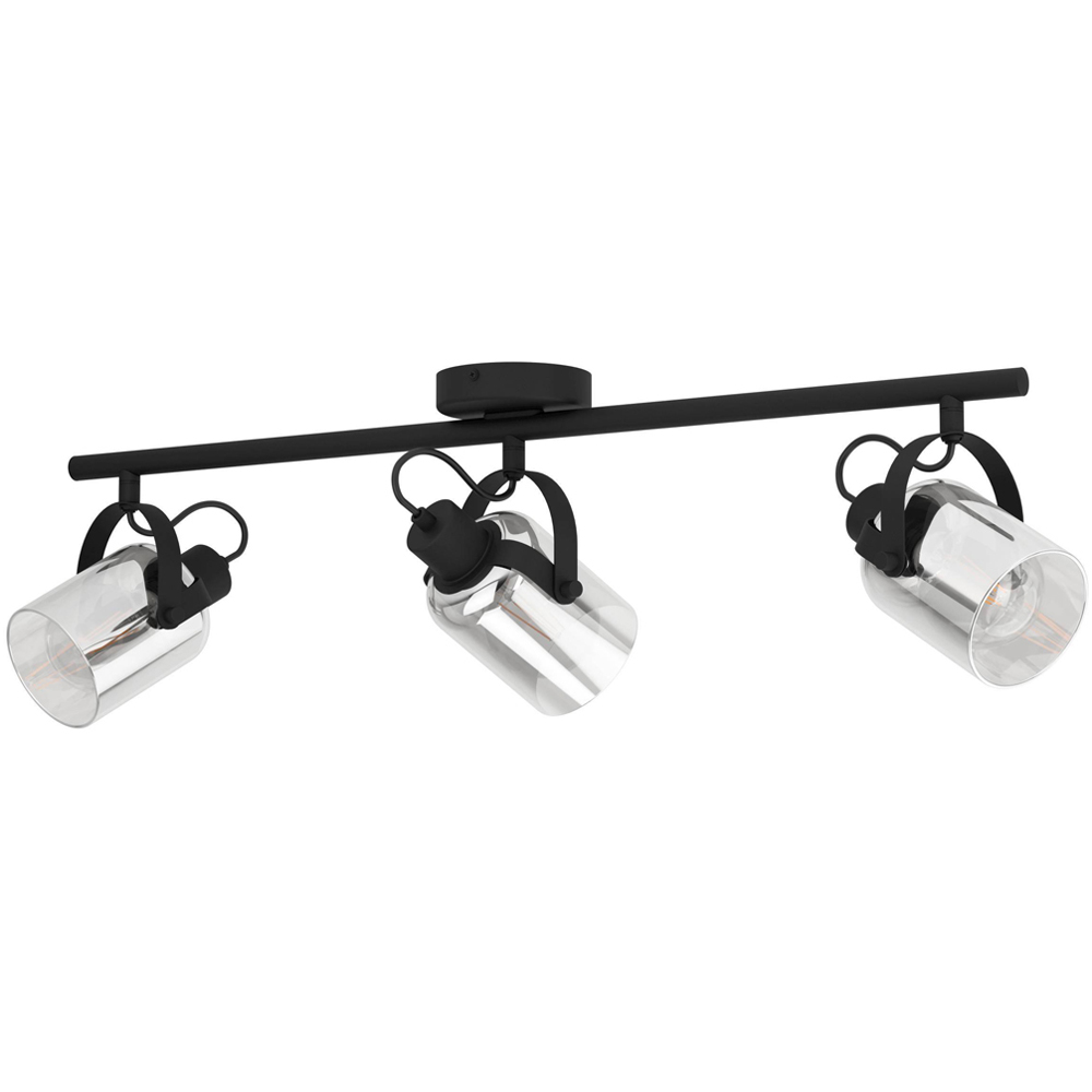 EGLO Berregas Smoked 3 Lamp Spotlight Image 1