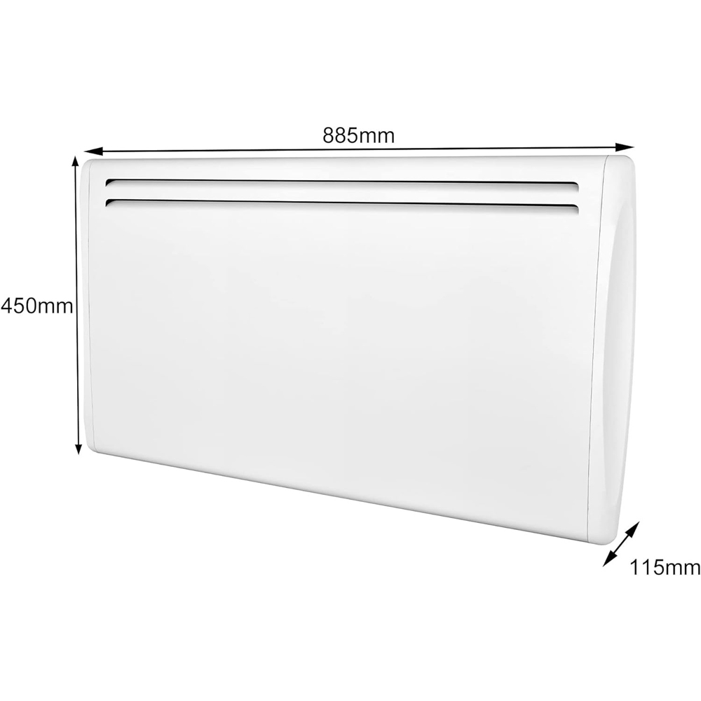 Mylek White Ceramic Panel Heater 2000W Image 7