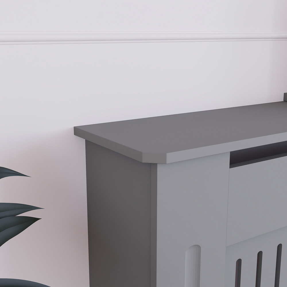 Vida Designs Chelsea Olive Grey Adjustable Radiator Cover Image 5