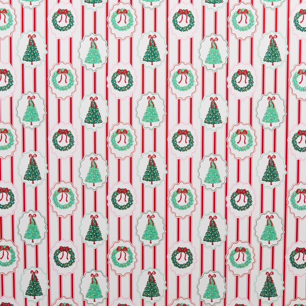 Festive Stripe Gift Wrap 4m Image 4