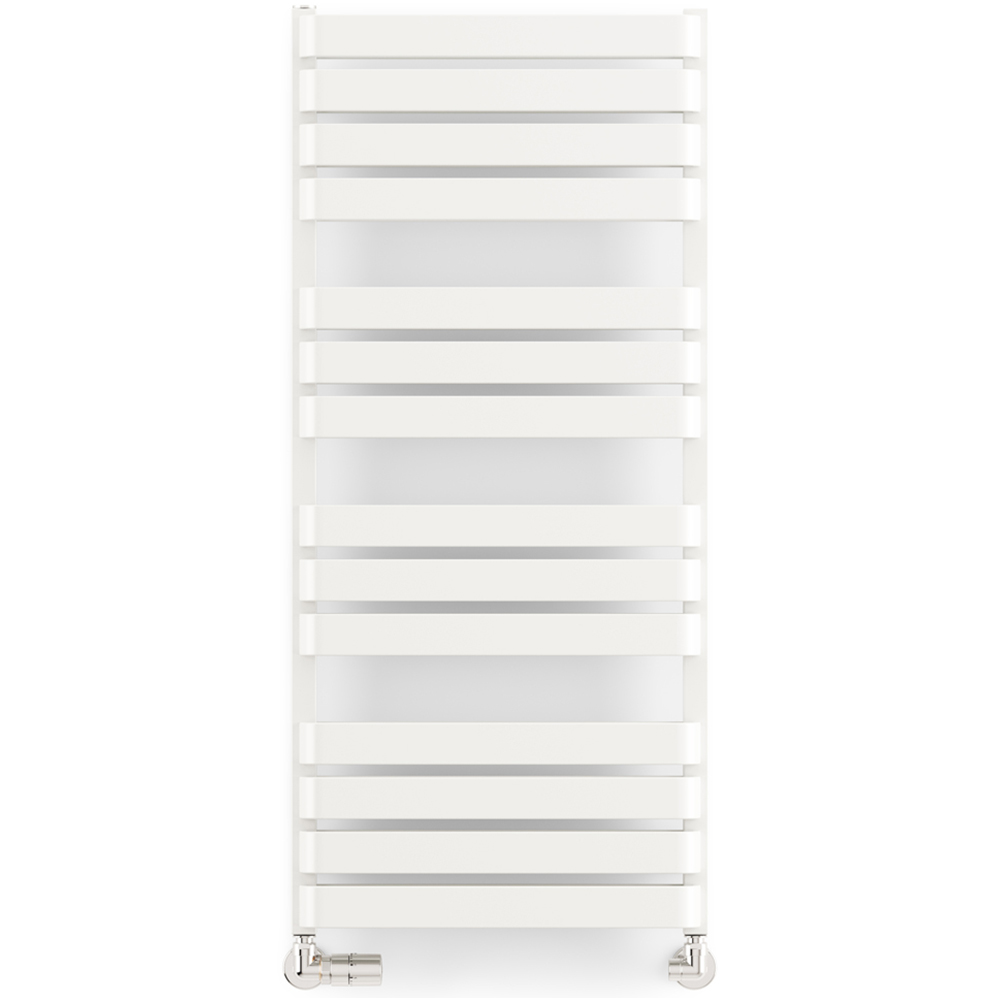 Terma Warp T Bold Matt White Heated Towel Rail 2660 BTU 1110 x 500mm Image 3