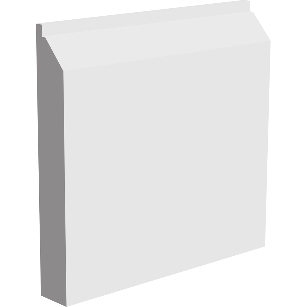 National Skirting White Edge I Primed Skirting Board 18mm 120 x 3040mm Image 1