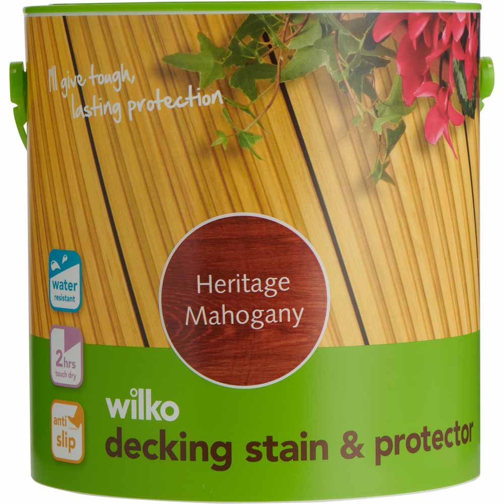 Anti Slip Heritage Mahogany Decking Stain and Protector 2.5L Image 2