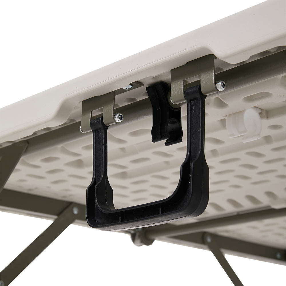 Living and Home White Outdoor Square Folding Camping Table with Handle Image 4