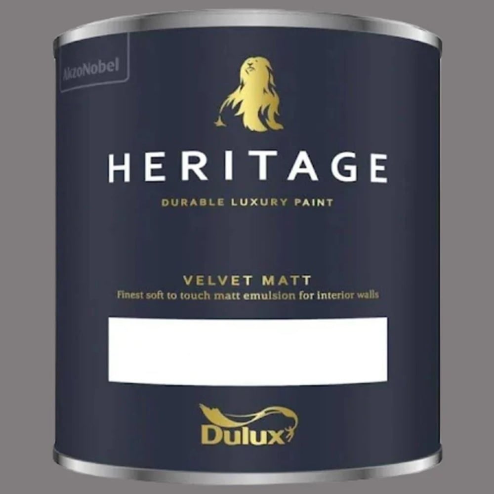 Dulux Heritage Walls and Ceilings Mauve Mist Velvet Matt Emulsion Paint 1L Image 2