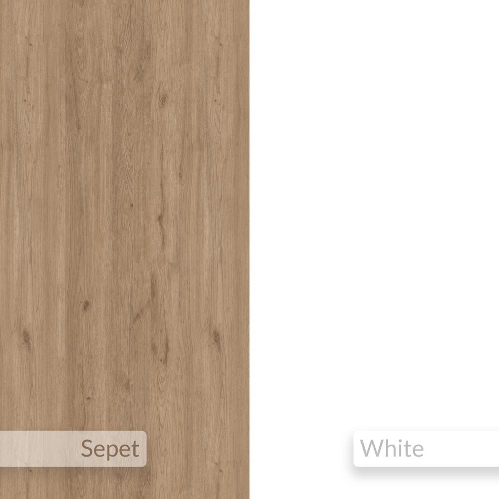 Decortie Stockton 3 Door White Oak Effect Sideboard Image 6