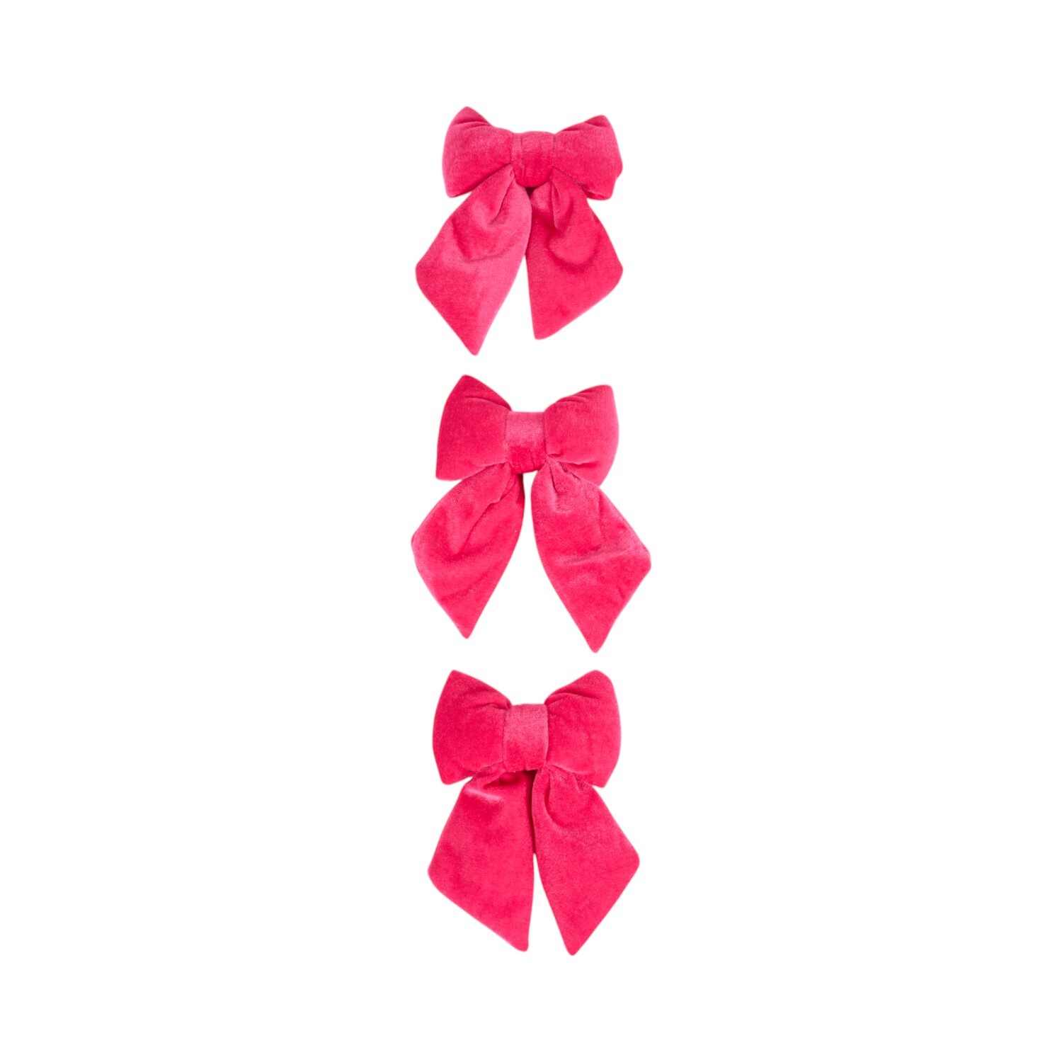 Set of 3 Chunky Plush Bow Tree Decorations Image 7