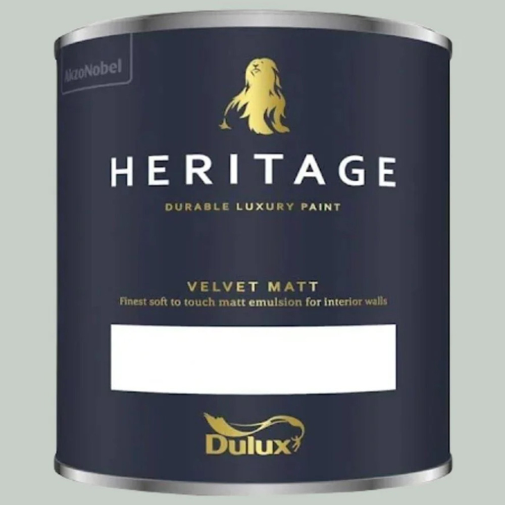 Dulux Heritage Walls and Ceilings Green Slate Velvet Matt Emulsion Paint 1L Image 2