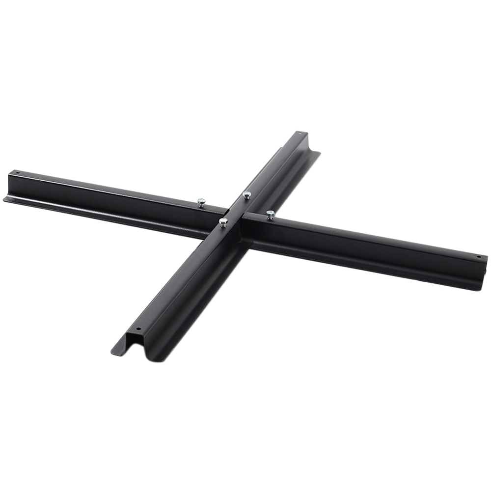 Living and Home Black Metal Parasol with Cross Base Image 3