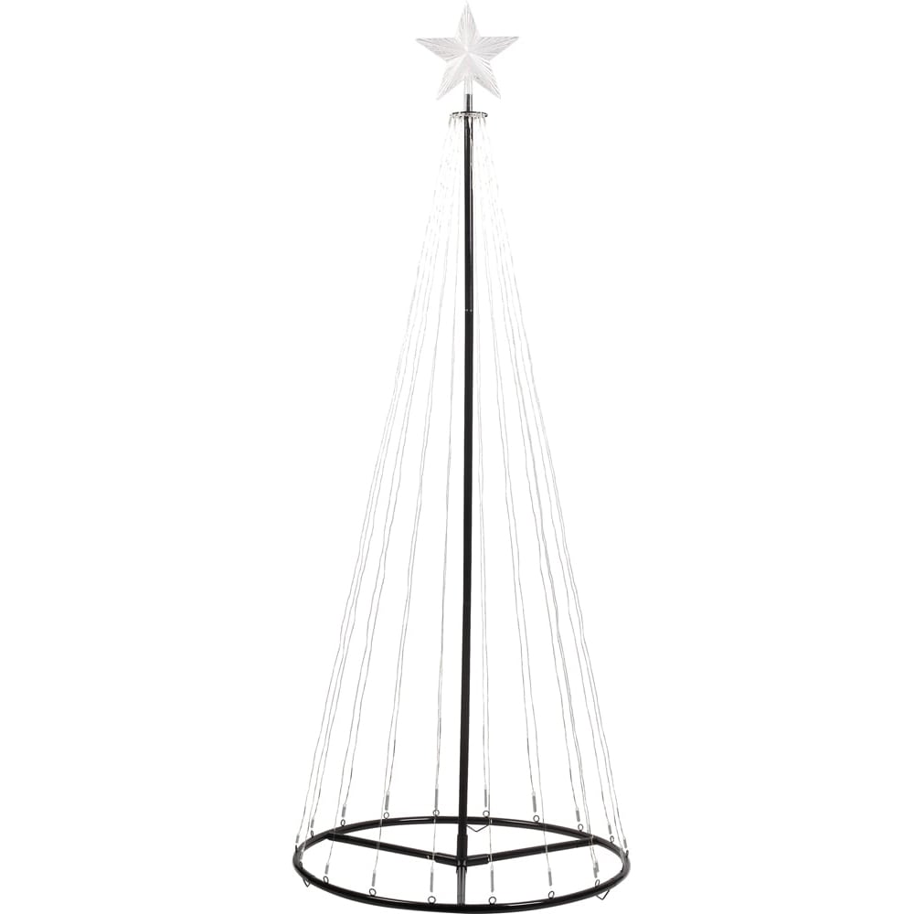 The Christmas Workshop 573 LED White Outdoor Cone Tree 6ft Image 2