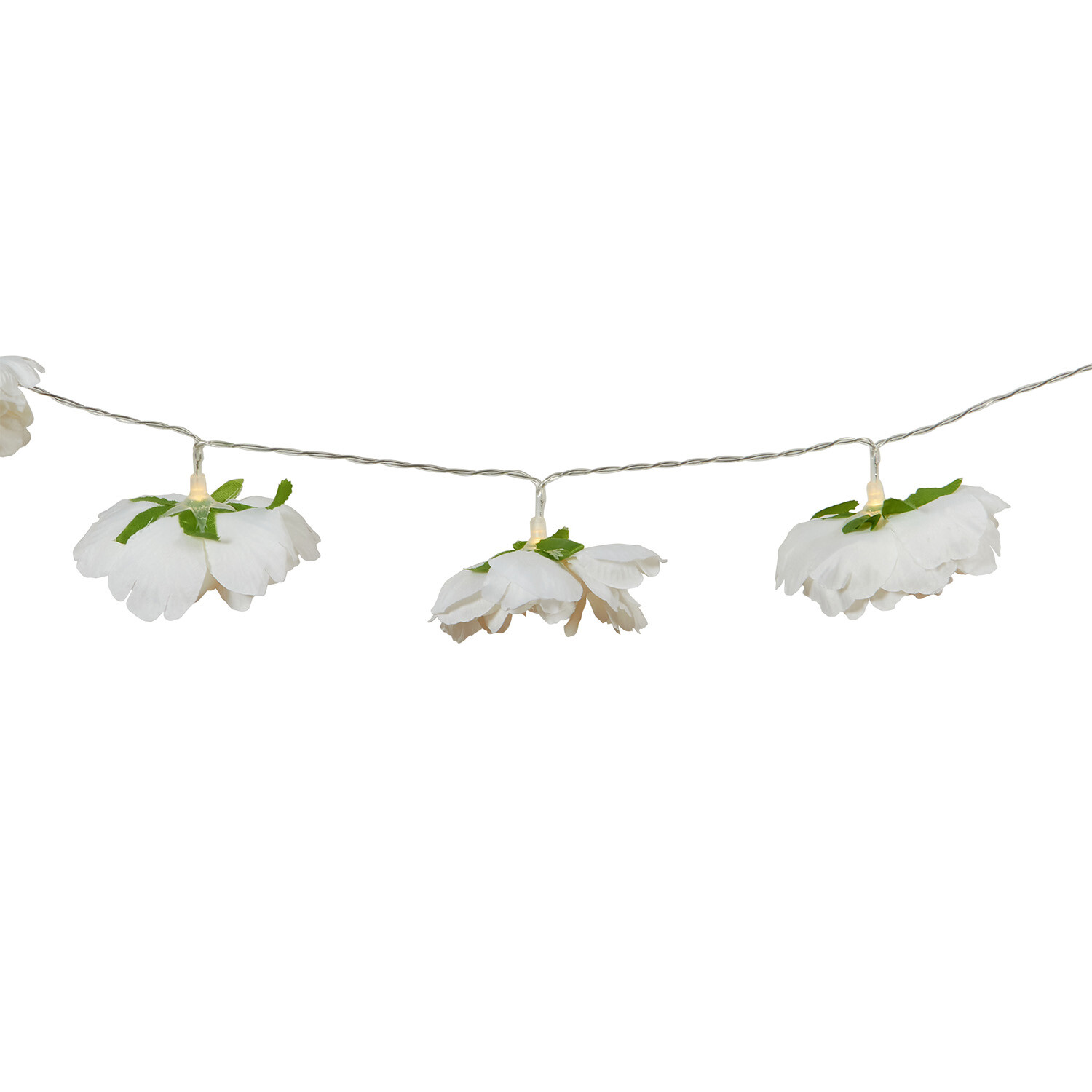 20 LED Flower String Light - White Image 2