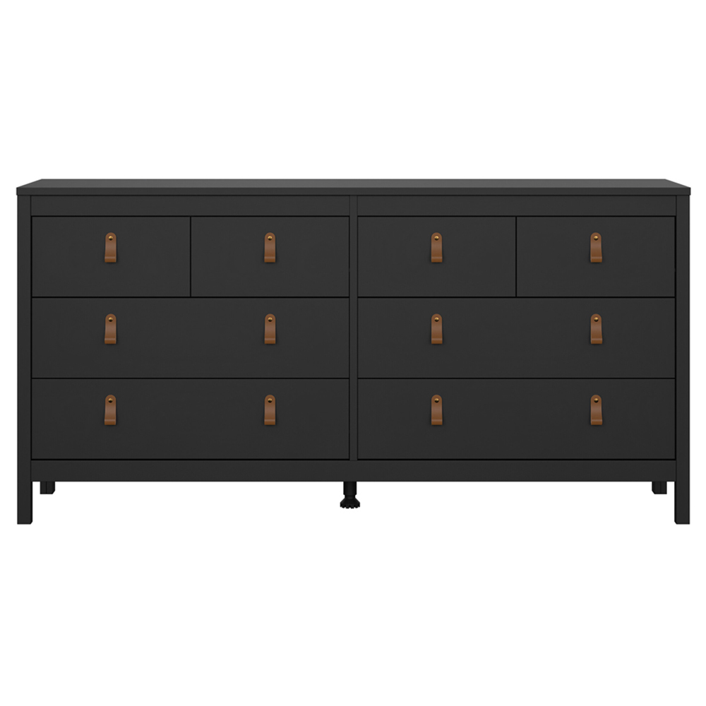 Florence Barcelona 8 Drawer Matt Black Double Dresser Image 3