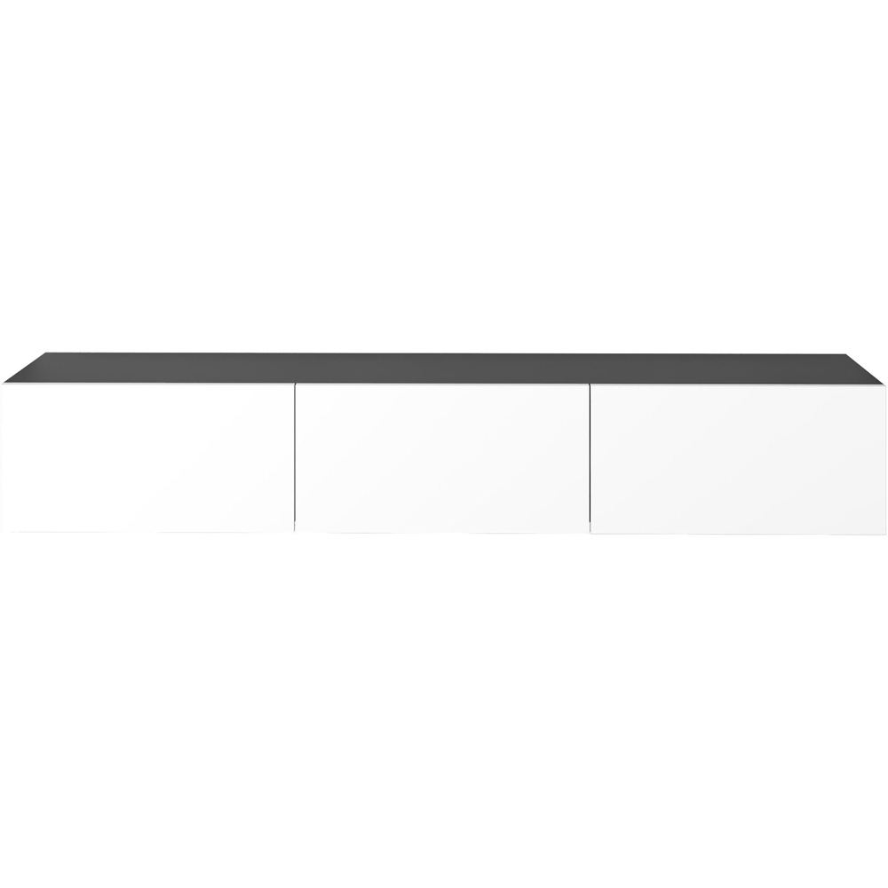 Decortie Francy 3 Door Anthracite and White Wall Mounted TV Unit Image 2