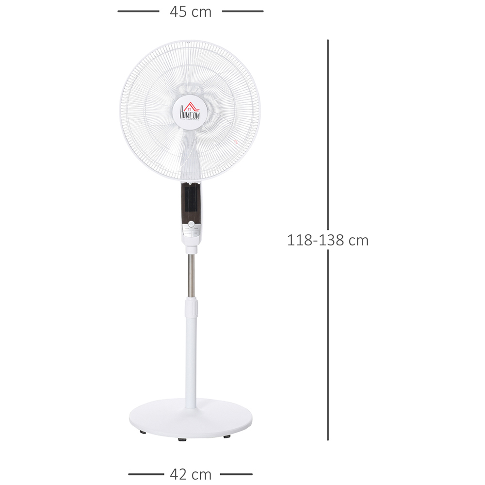 HOMCOM White Pedestal Fan 54 inch Image 6