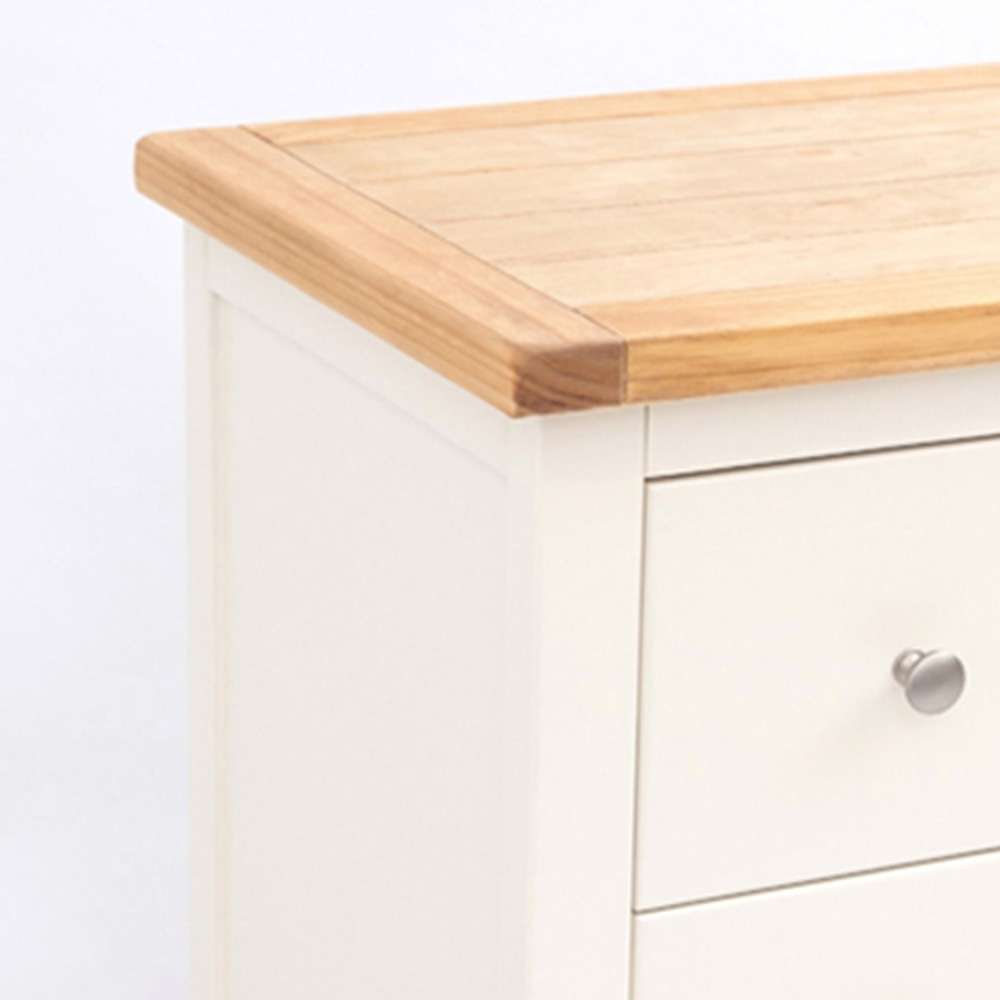 Cabinet Bits Castelli 4 Drawer Off White Chrome Knob Chest of Drawers Image 6