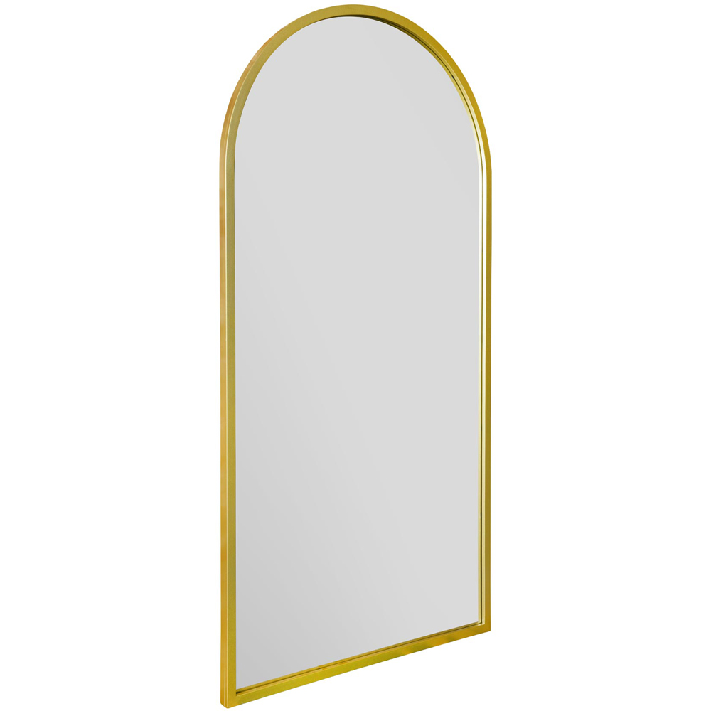 MirrorOutlet The Arcus Gold Framed Arched Leaner and Wall Garden Mirror 140 x 70cm Image 3