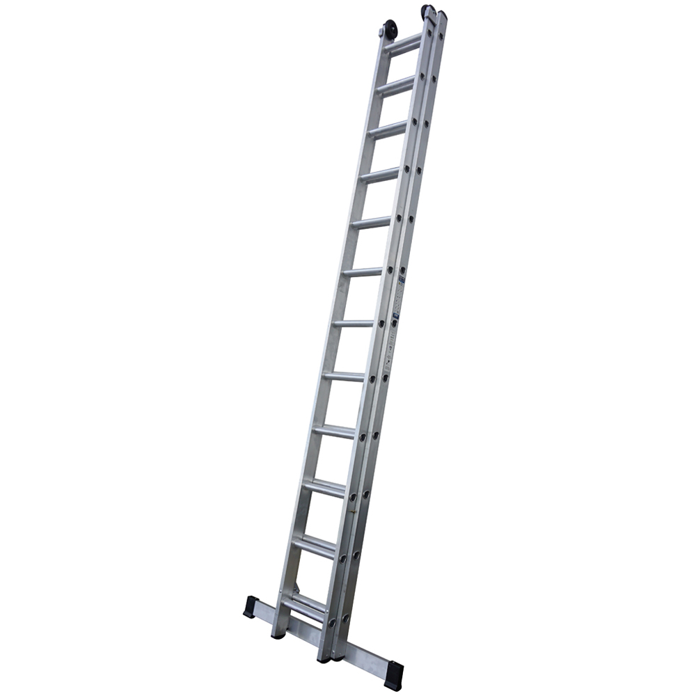 Lyte Ladders & Towers LytePro+ EN131-2 Professional Industrial 2 Section 12 Rung Extension Ladder Image 1