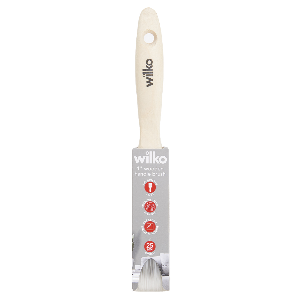 Wilko 1 inch Wooden Brush Image 2