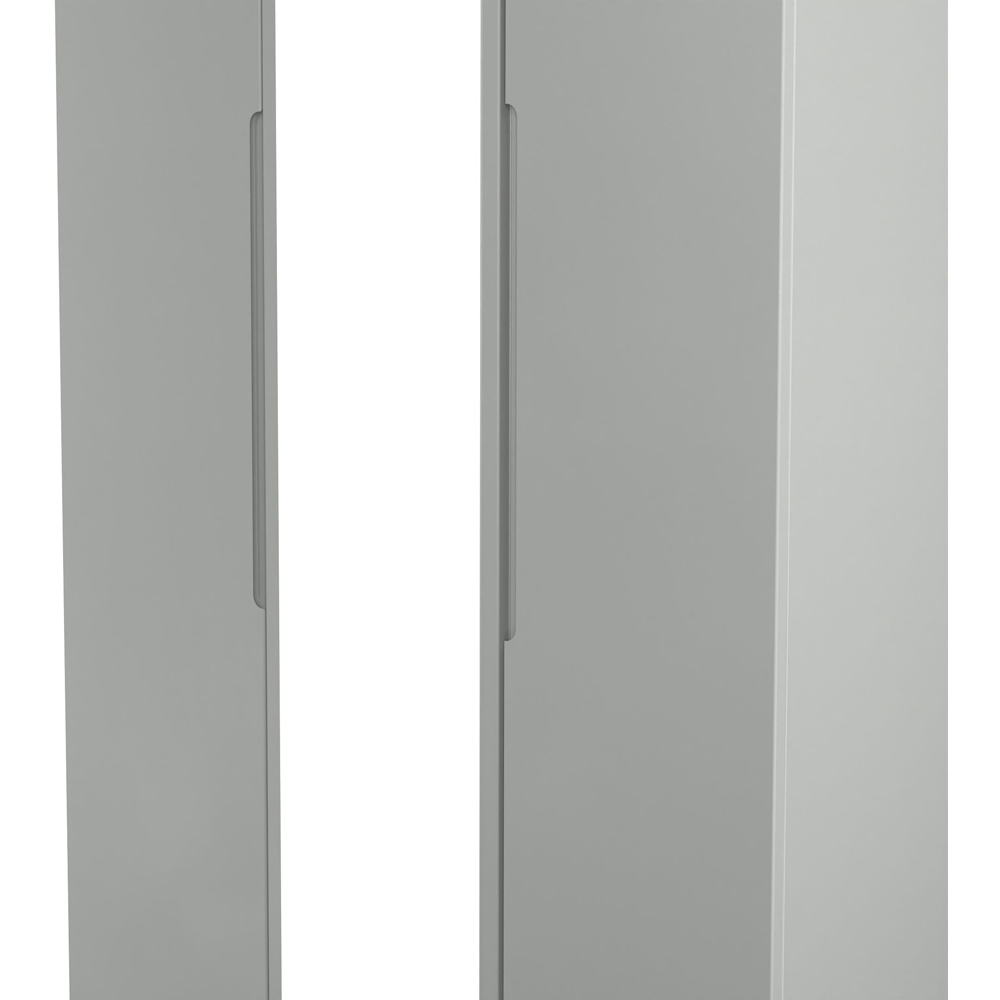 Crowndale Milan 3 Door Dusk Grey Tall Mirrored Wardrobe Ready Assembled Image 5