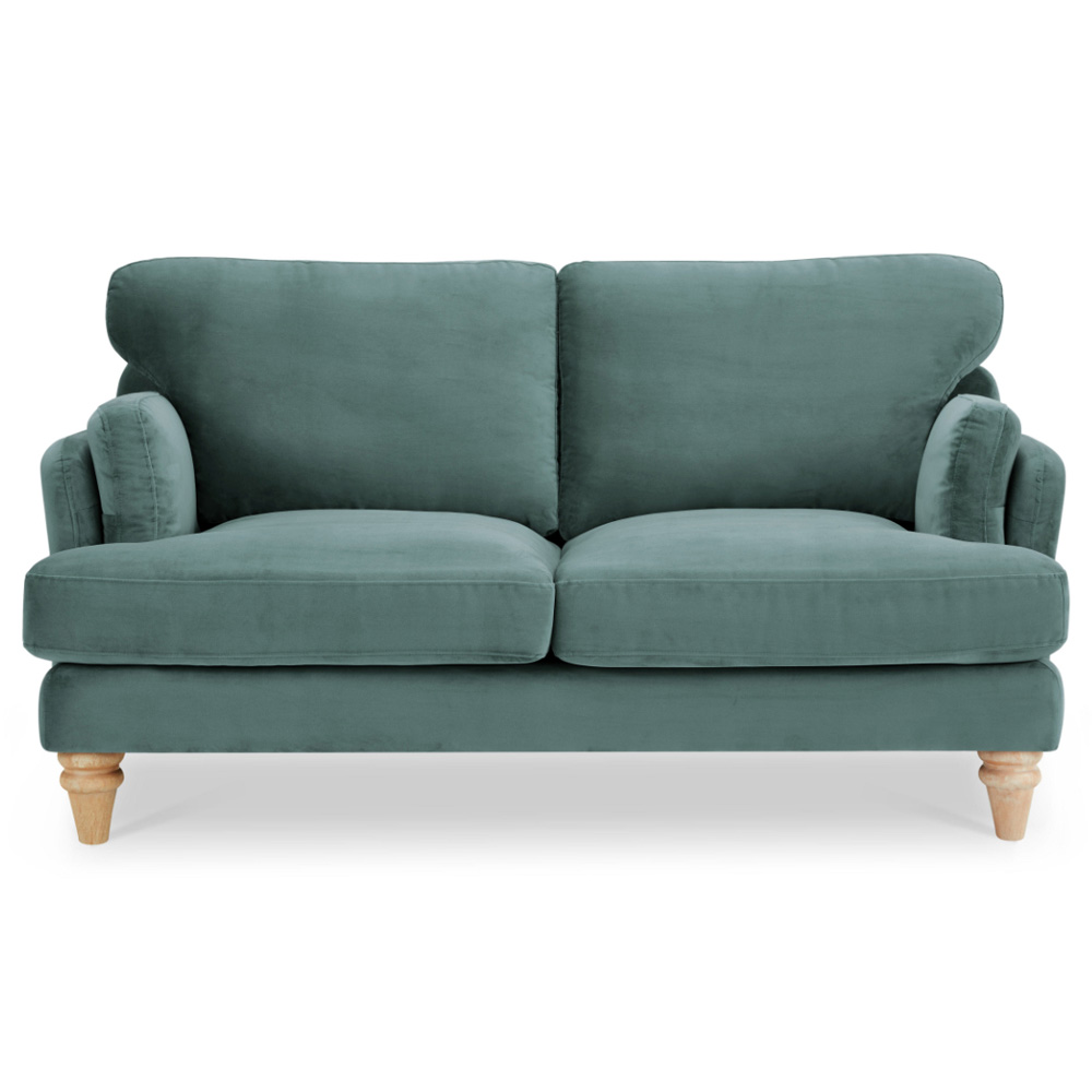 Home Detail Regent 2 Seater Teal Velvet Sofa Image 3