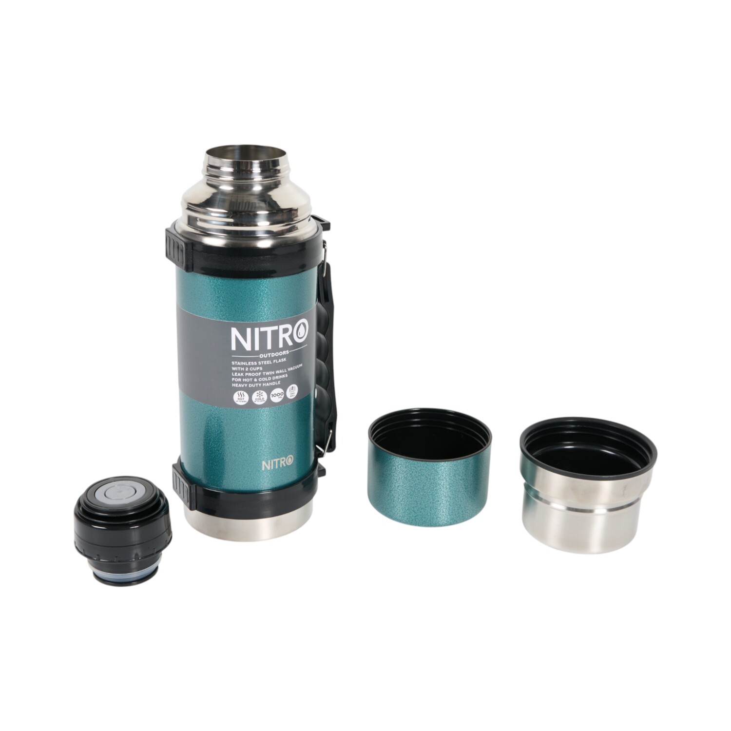 Nitro 2 Cup Stainless Steel Jumbo Vacuum Flask Image 4