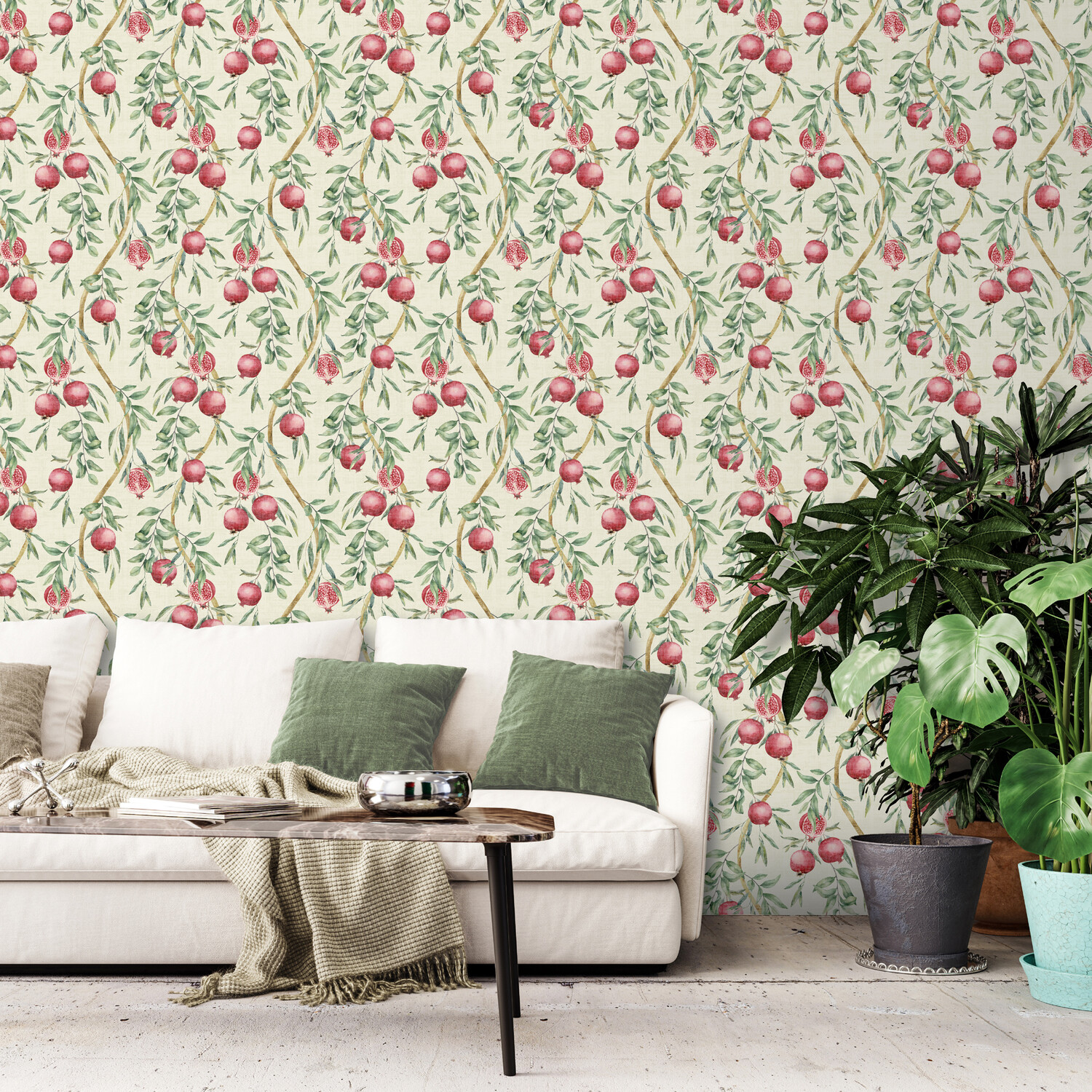 Pomegranate Trail Wallpaper Multicolour Image 3