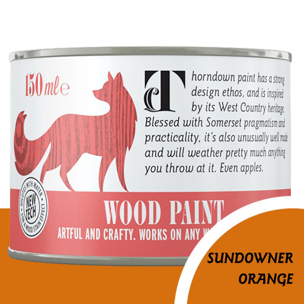 Thorndown Sundowner Orange Satin Wood Paint 150ml Image 4