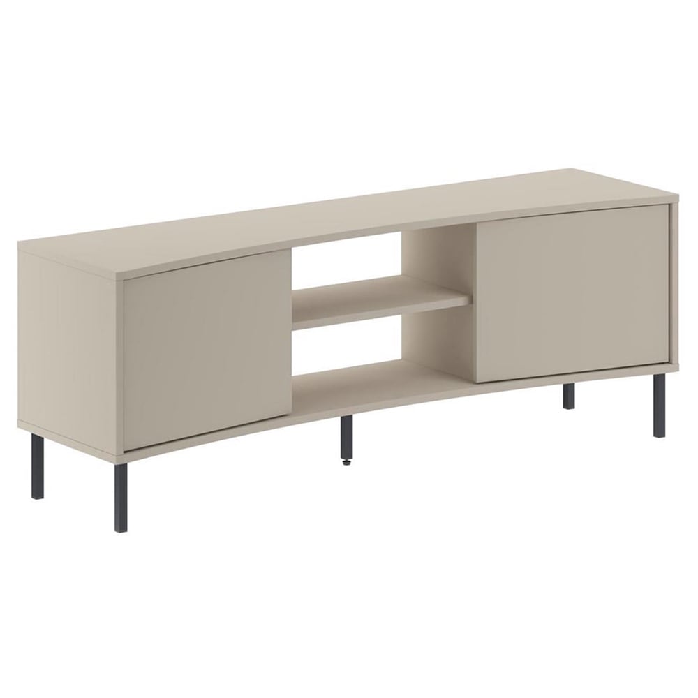 FWStyle Frem Modern 2 Door Sandstone Curved TV Stand Unit Image 2