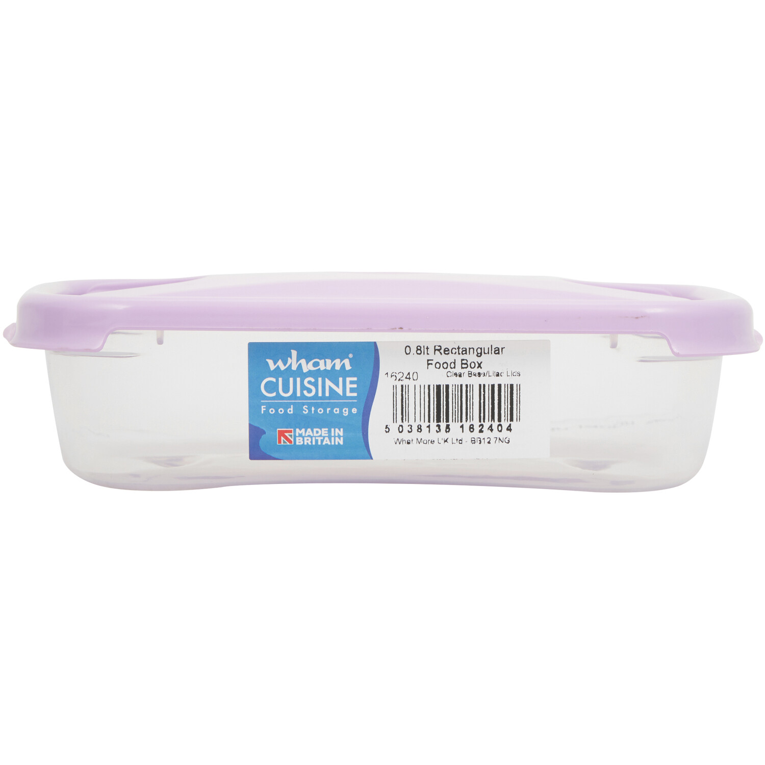 Rectangular Food Box & Lid - Lilac / 800ml Image 1