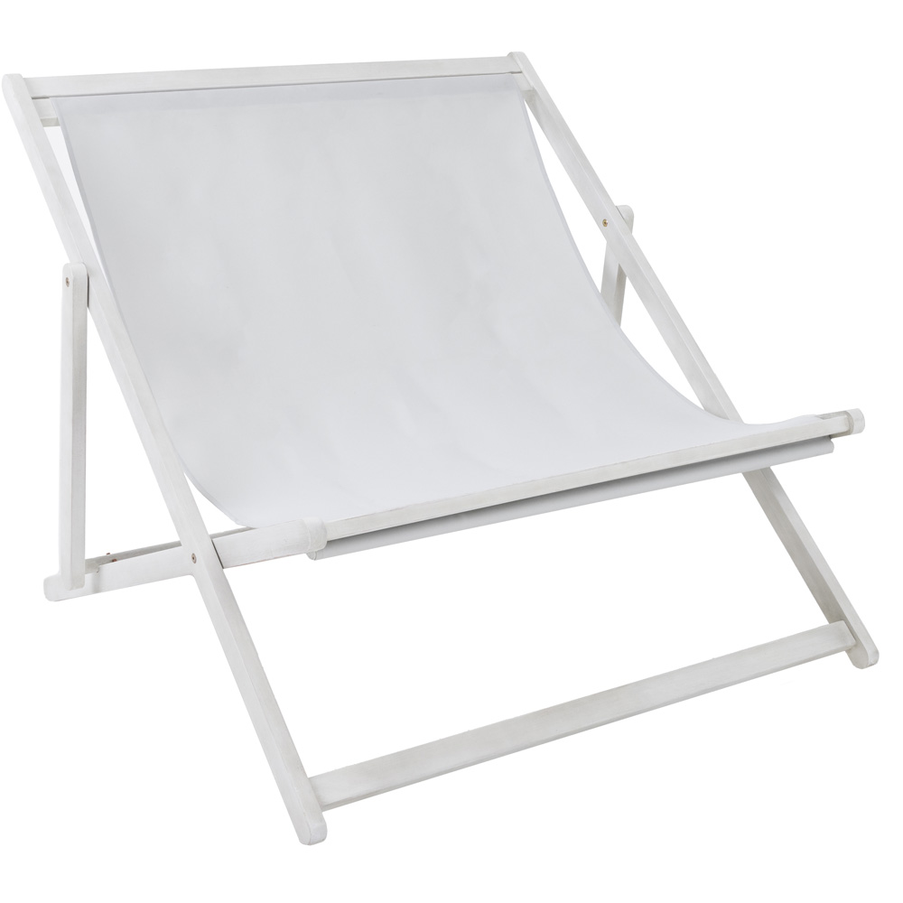 Charles Bentley Eucalyptus Washed Wood Double Deck Chair Image 2