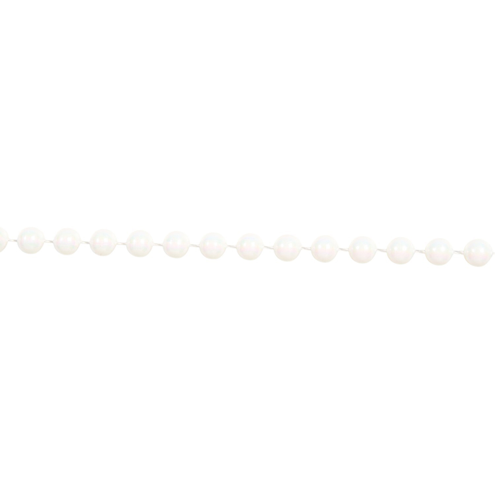 Pearl Bead Chain White 6mm Bead Image 2