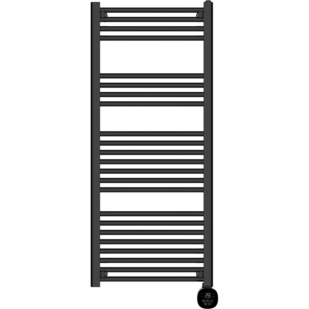 TCP Black Smart Wi-Fi Towel Radiator 1000W Image 1
