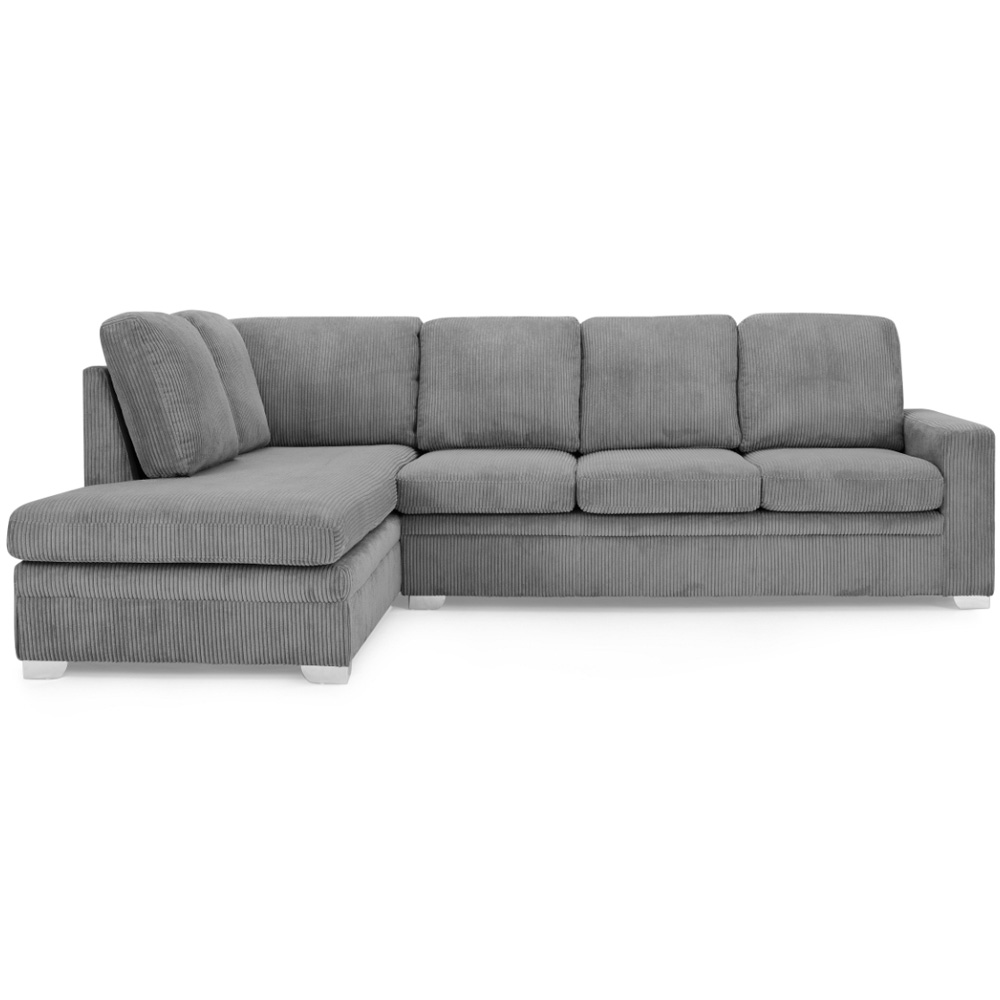 Home Detail Alcott 6 Seater Grey Jumbo Cord Fabric Left Hand Corner Sofa Image 3