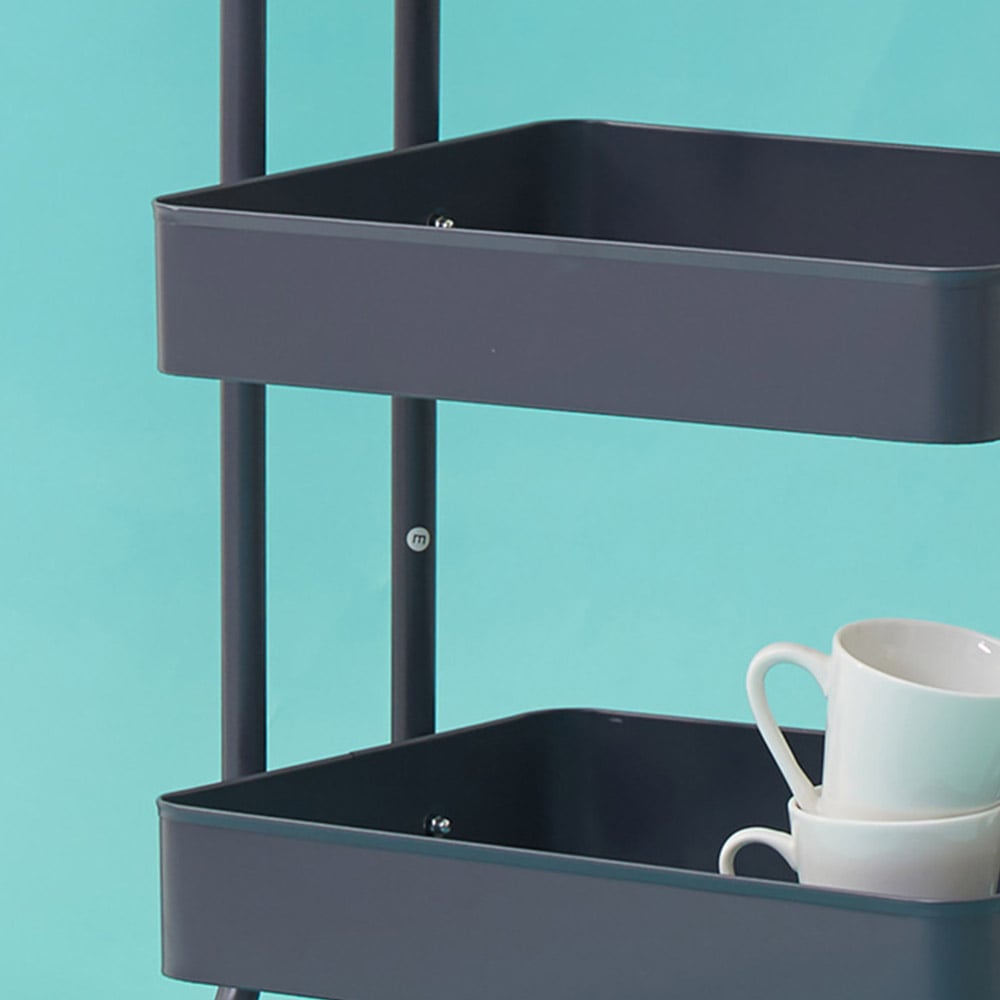 Acero 3-Tier Grey Trolley Image 6