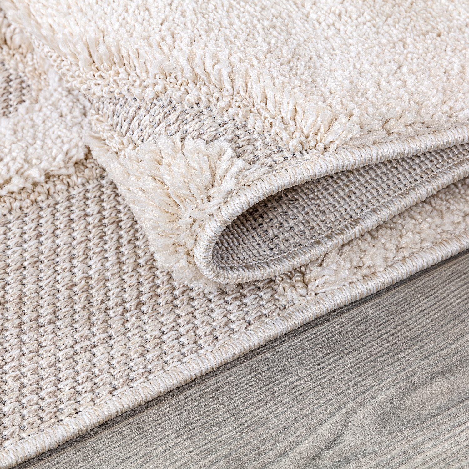 Bailey Abstract Curve Rug  - Grey and Natural / 120cm Image 3