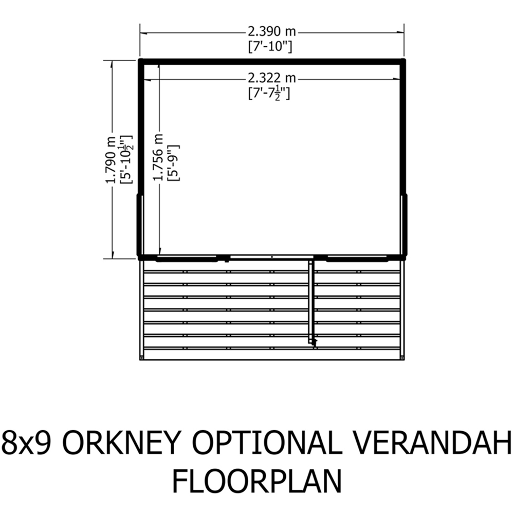 Shire Orkney 8 x 9ft Shiplap Apex Garden Shed Image 5