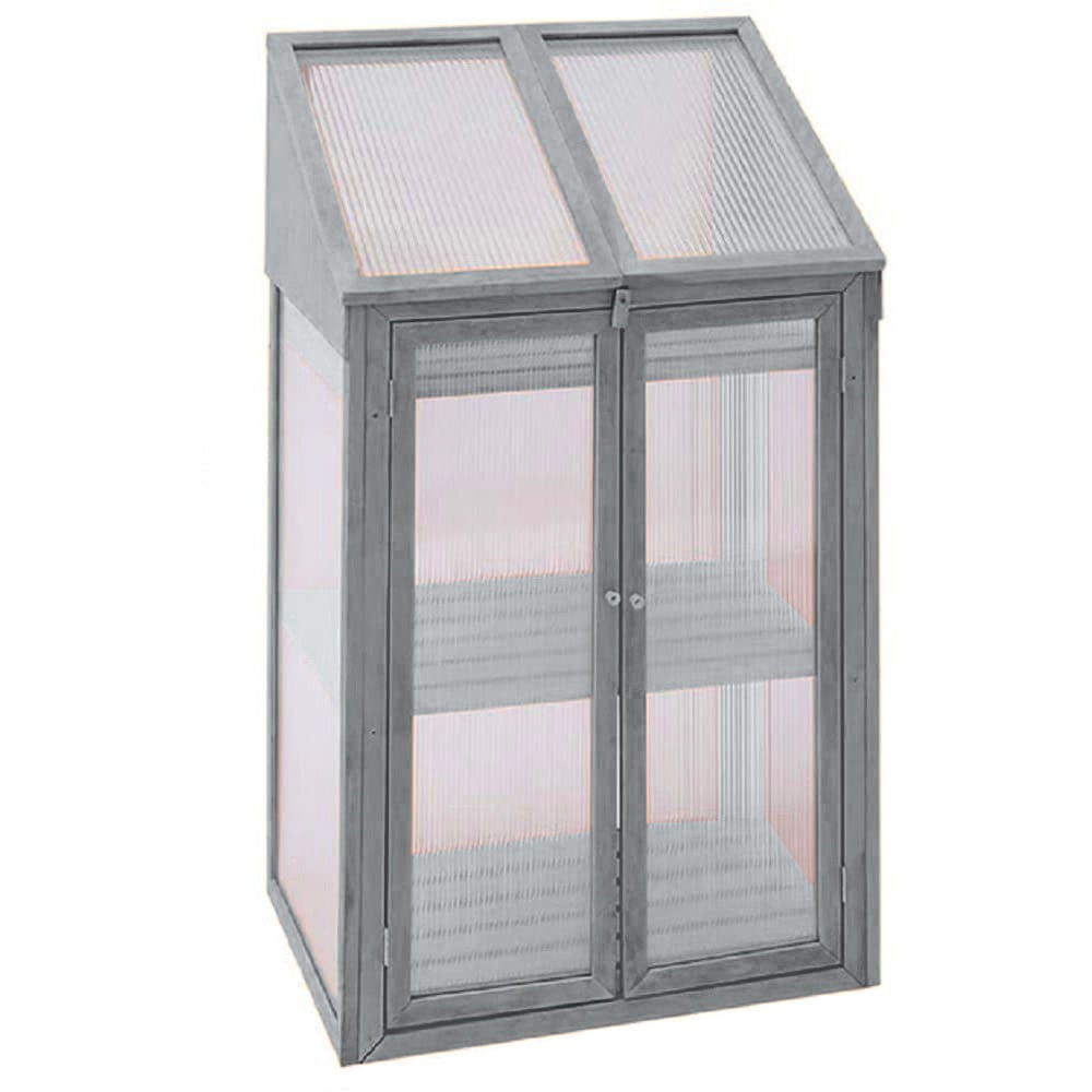 Neo Model 2 Grey Cold Frame 2.3 x 1.6ft Mini Greenhouse Image 1