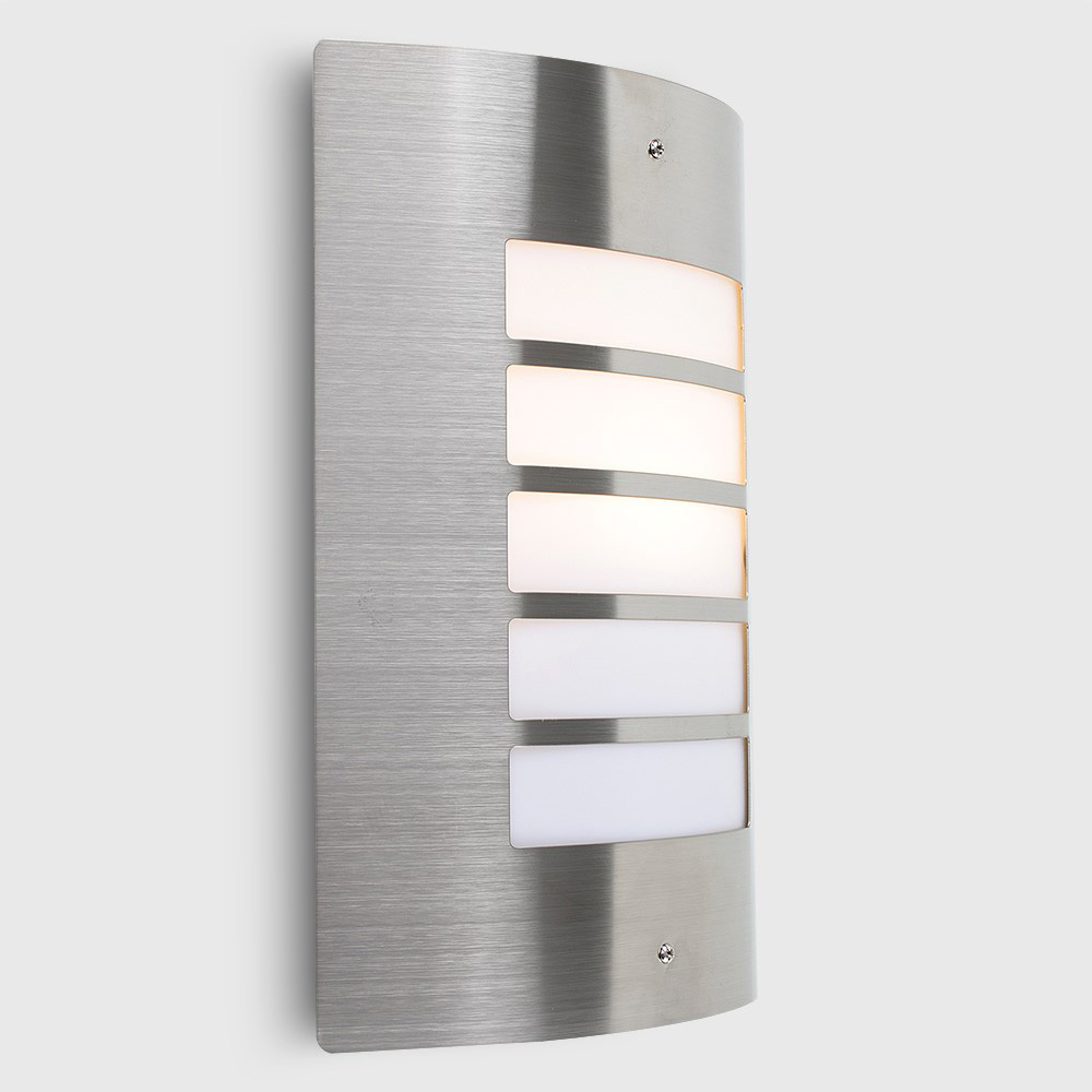 ValueLights Medlock Silver Outdoor Wall Bulkhead Light Image 5