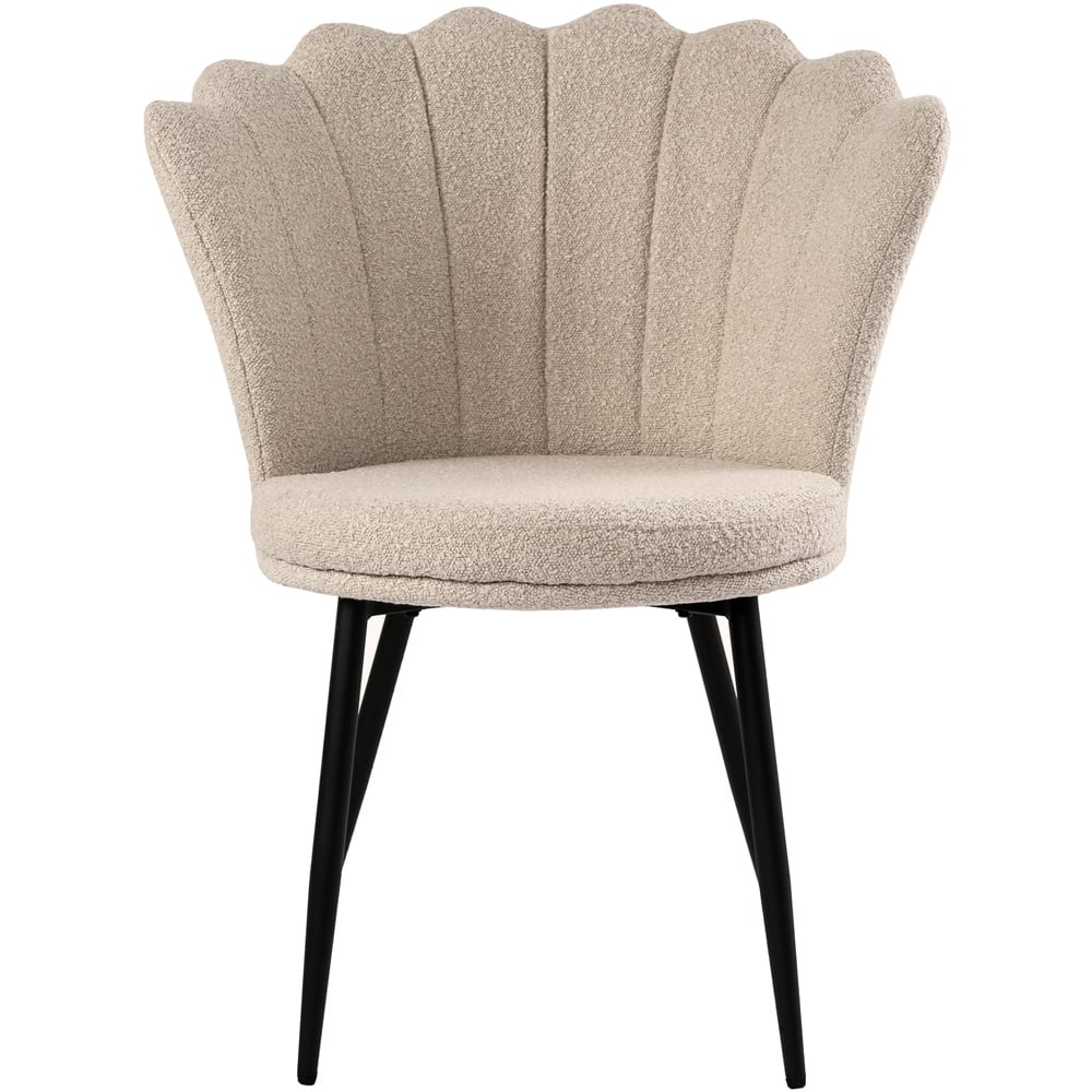 Mini Flora Beige Boucle Accent Chair Image 3