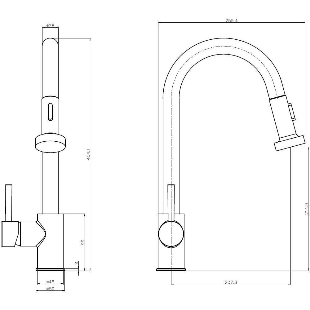Reginox Marta CH Polished Chrome Single Lever Kitchen Tap Image 3